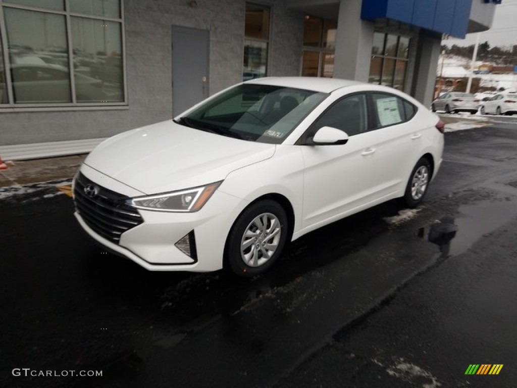 2019 Elantra SE - Quartz White Pearl / Black photo #6