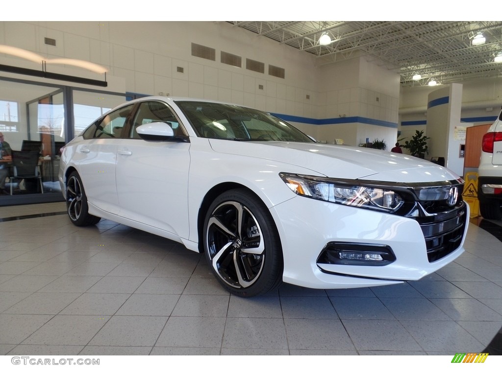 Platinum White Pearl 2019 Honda Accord Sport Sedan Exterior Photo #130629942
