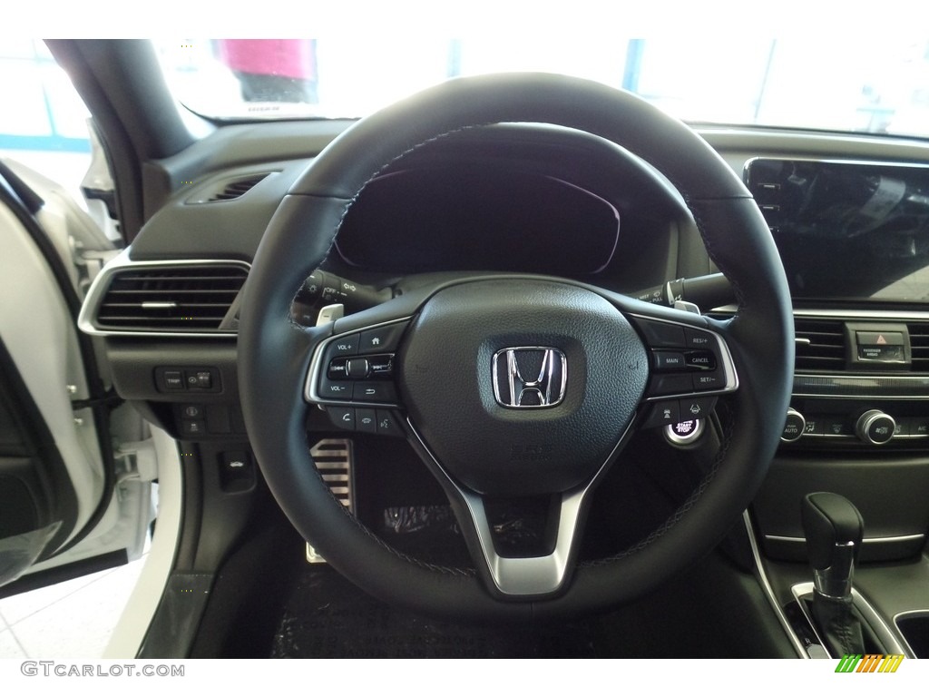 2019 Honda Accord Sport Sedan Black Steering Wheel Photo #130630191