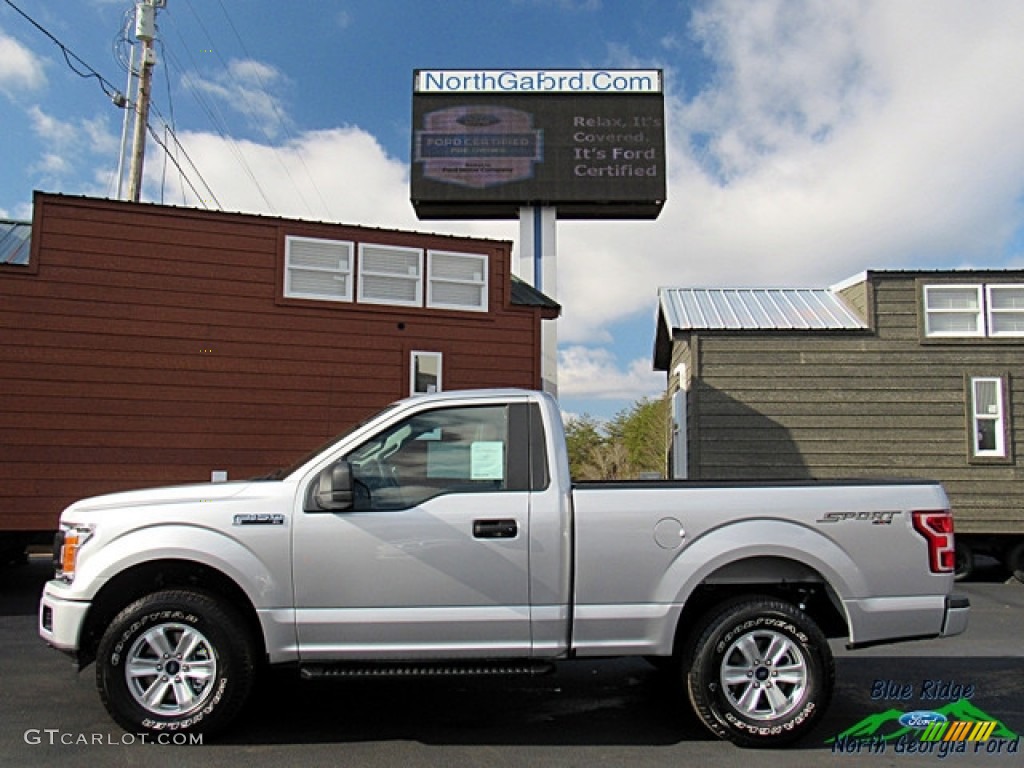 2019 F150 XL Regular Cab 4x4 - Ingot Silver / Earth Gray photo #2