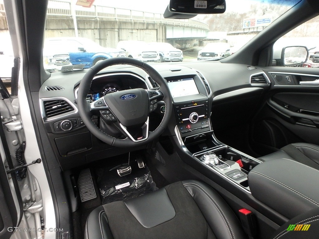 Ebony Interior 2019 Ford Edge ST AWD Photo #130632735