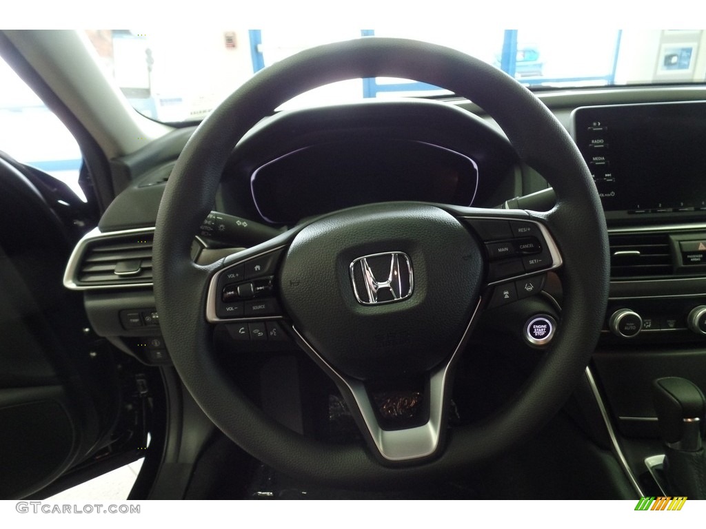 2019 Honda Accord LX Sedan Black Steering Wheel Photo #130632894