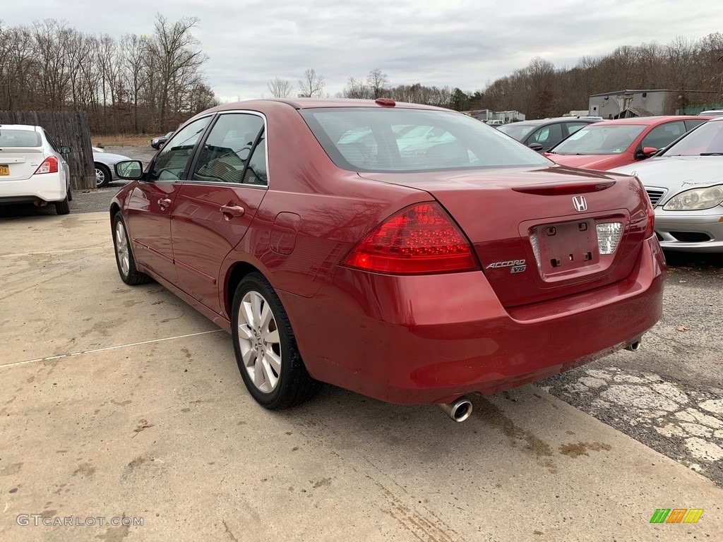 2007 Accord EX-L V6 Sedan - Moroccan Red Pearl / Gray photo #4