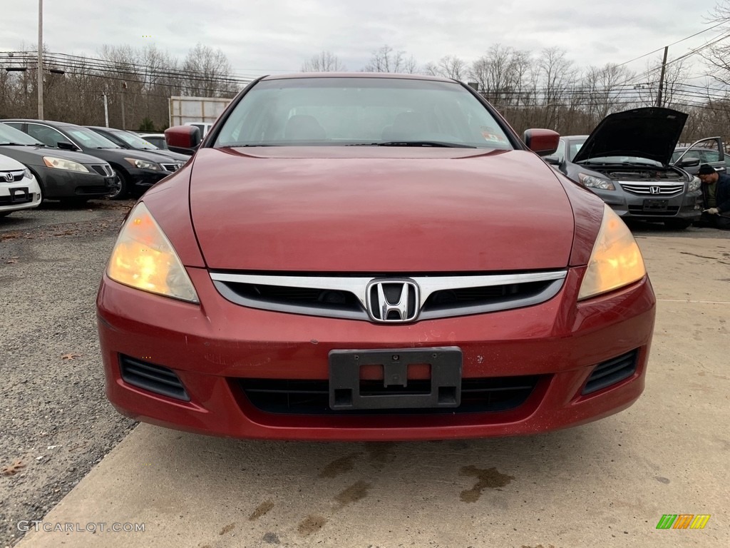 2007 Accord EX-L V6 Sedan - Moroccan Red Pearl / Gray photo #9