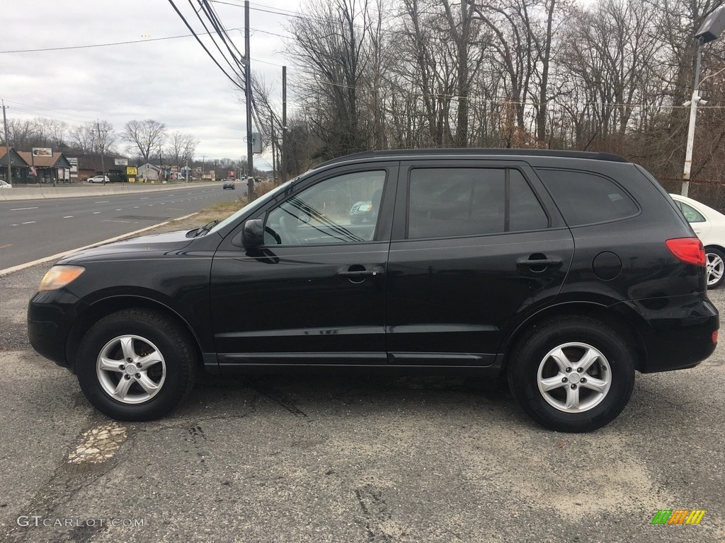 2008 Santa Fe GLS - Ebony Black / Gray photo #2