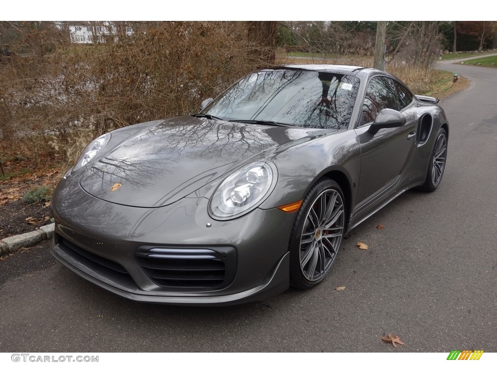 2017 911 Turbo Coupe - Agate Grey Metallic / Black/Bordeaux Red photo #1