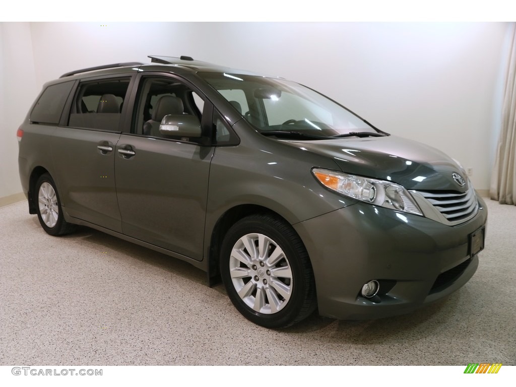 2013 Sienna Limited AWD - Cypress Green Pearl / Light Gray photo #1