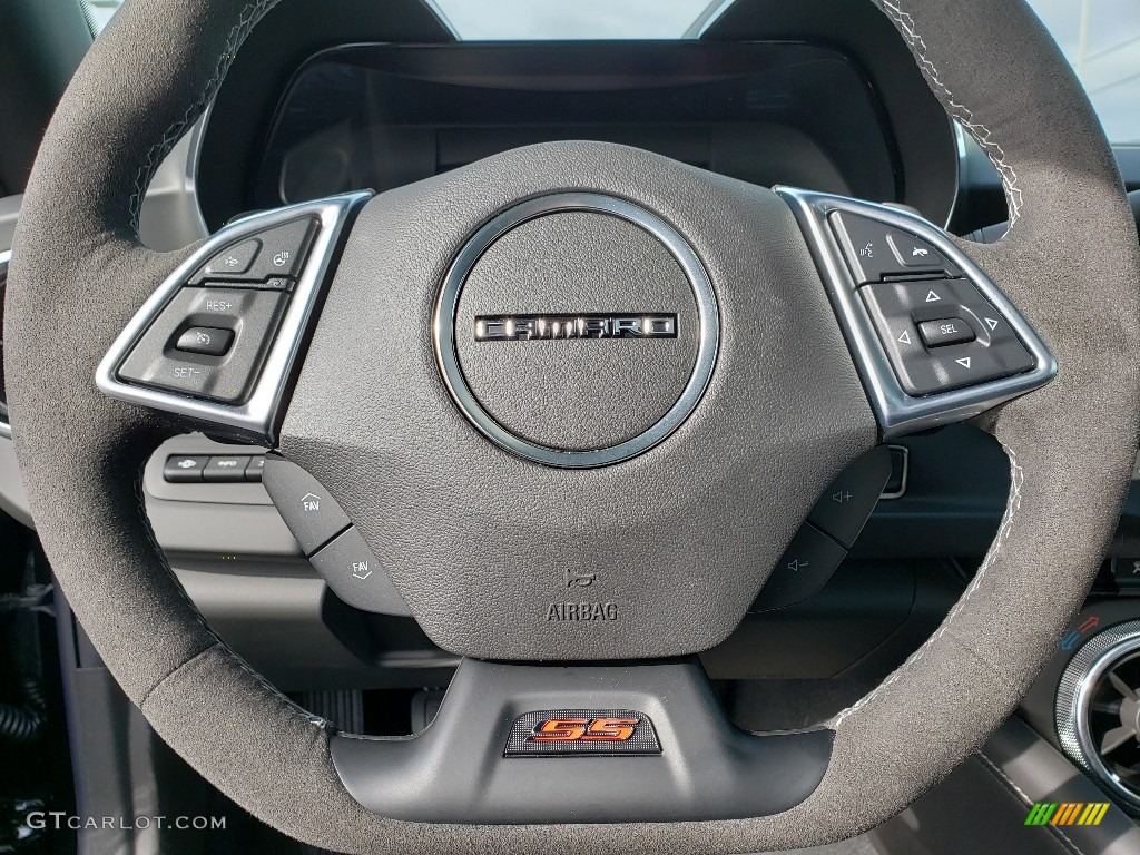 2019 Chevrolet Camaro SS Coupe Jet Black Steering Wheel Photo #130637787