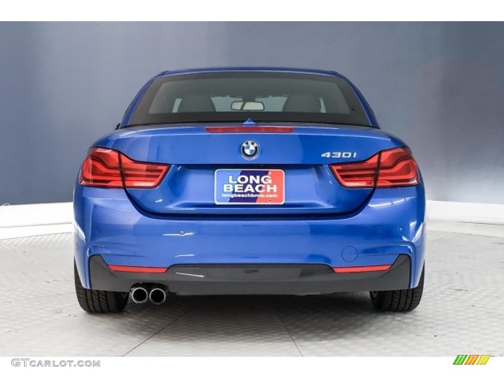 2018 4 Series 430i Convertible - Estoril Blue Metallic / Black photo #3