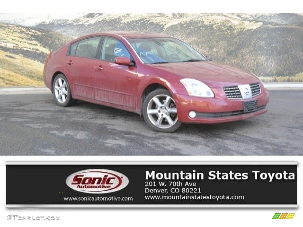 2006 Maxima 3.5 SE - Red Opulence Metallic / Black photo #1