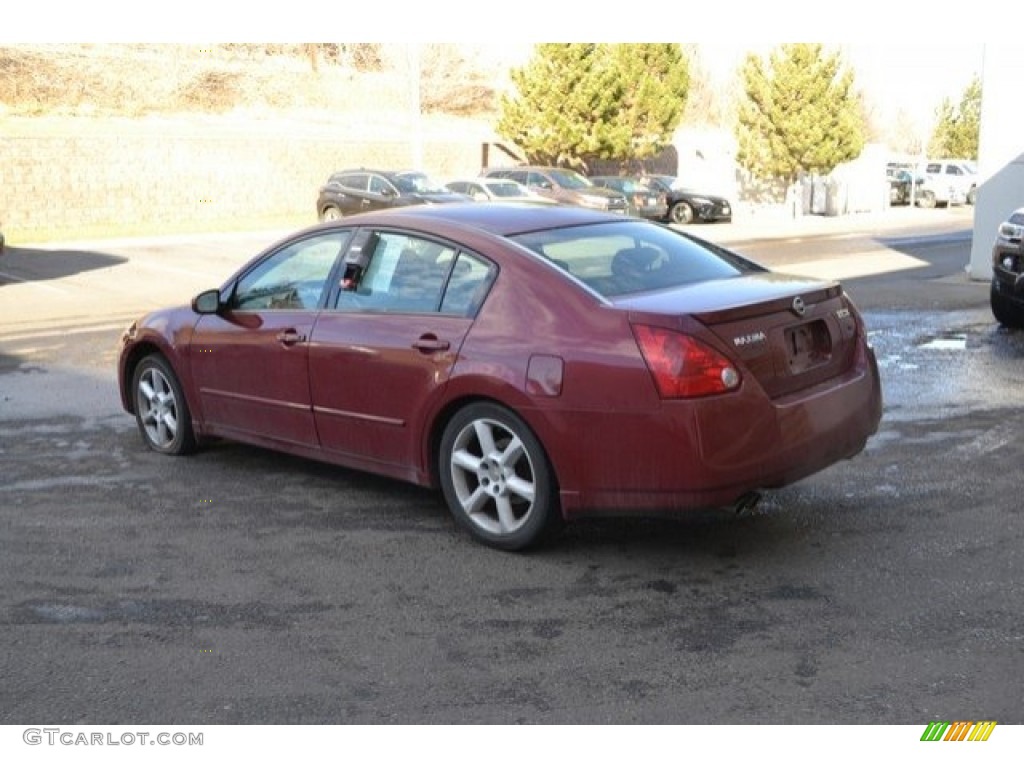 2006 Maxima 3.5 SE - Red Opulence Metallic / Black photo #4