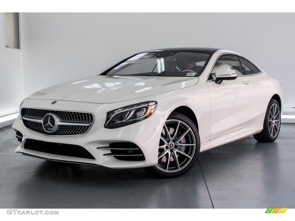 designo Diamond White Metallic 2019 Mercedes-Benz S 560 4Matic Coupe Exterior Photo #130641855