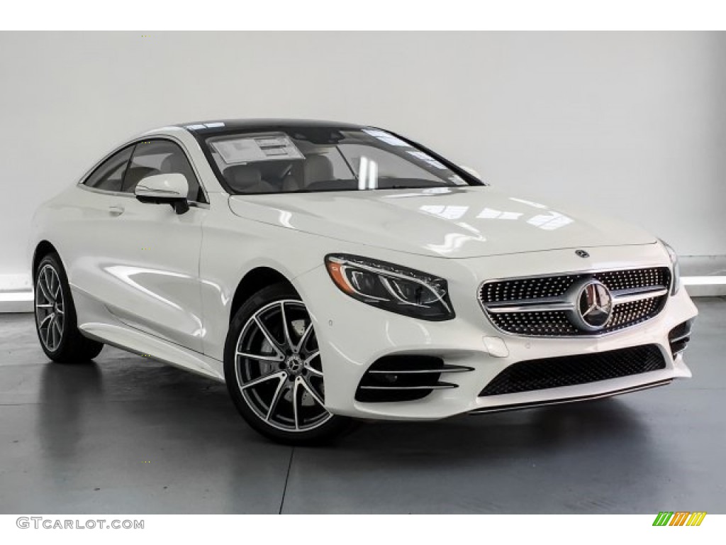 designo Diamond White Metallic 2019 Mercedes-Benz S 560 4Matic Coupe Exterior Photo #130641891