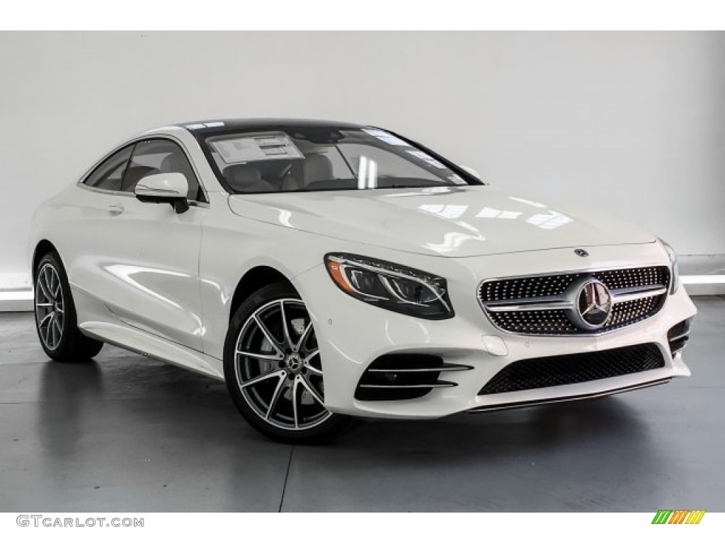 2019 S 560 4Matic Coupe - designo Diamond White Metallic / designo Silk Beige/Satin Red Pearl photo #14