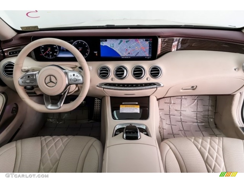 2019 Mercedes-Benz S 560 4Matic Coupe designo Silk Beige/Satin Red Pearl Dashboard Photo #130641951