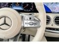 2019 Mercedes-Benz S designo Silk Beige/Satin Red Pearl Interior Steering Wheel Photo