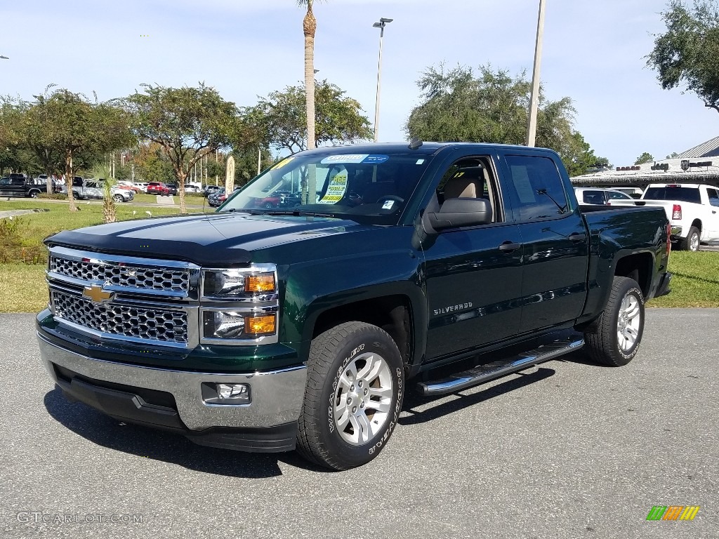 2014 Silverado 1500 LT Crew Cab - Rainforest Green Metallic / Cocoa/Dune photo #1