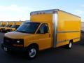 Yellow - Savana Cutaway 3500 Commercial Moving Truck Photo No. 2