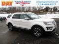 2016 White Platinum Metallic Tri-Coat Ford Explorer Platinum 4WD  photo #1