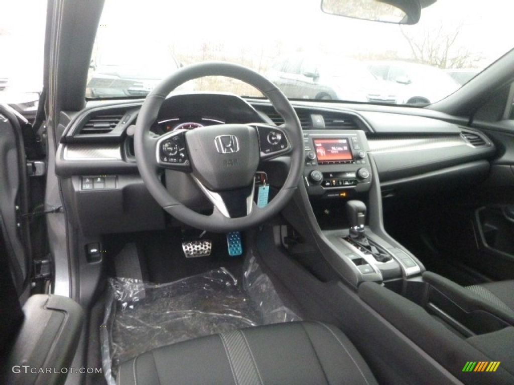 Black Interior 2019 Honda Civic Sport Hatchback Photo #130658313