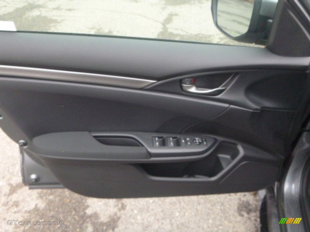 2019 Honda Civic Sport Hatchback Black Door Panel Photo #130658333