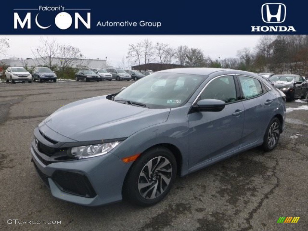 2019 Civic LX Hatchback - Sonic Gray Pearl / Black photo #1