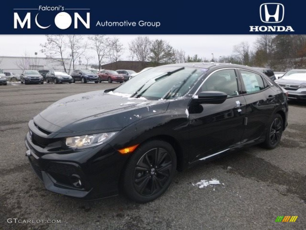 2019 Civic EX Hatchback - Crystal Black Pearl / Black photo #1