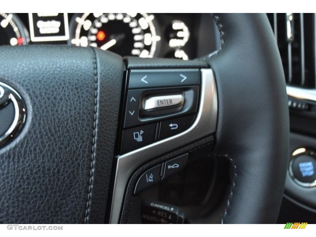 2019 Toyota Land Cruiser 4WD Black Steering Wheel Photo #130660007