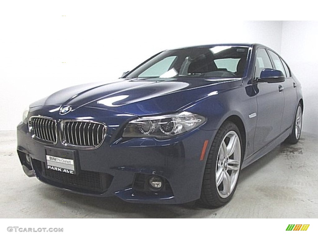 2016 5 Series 535i xDrive Sedan - Mediterranean Blue Metallic / Mocha photo #1