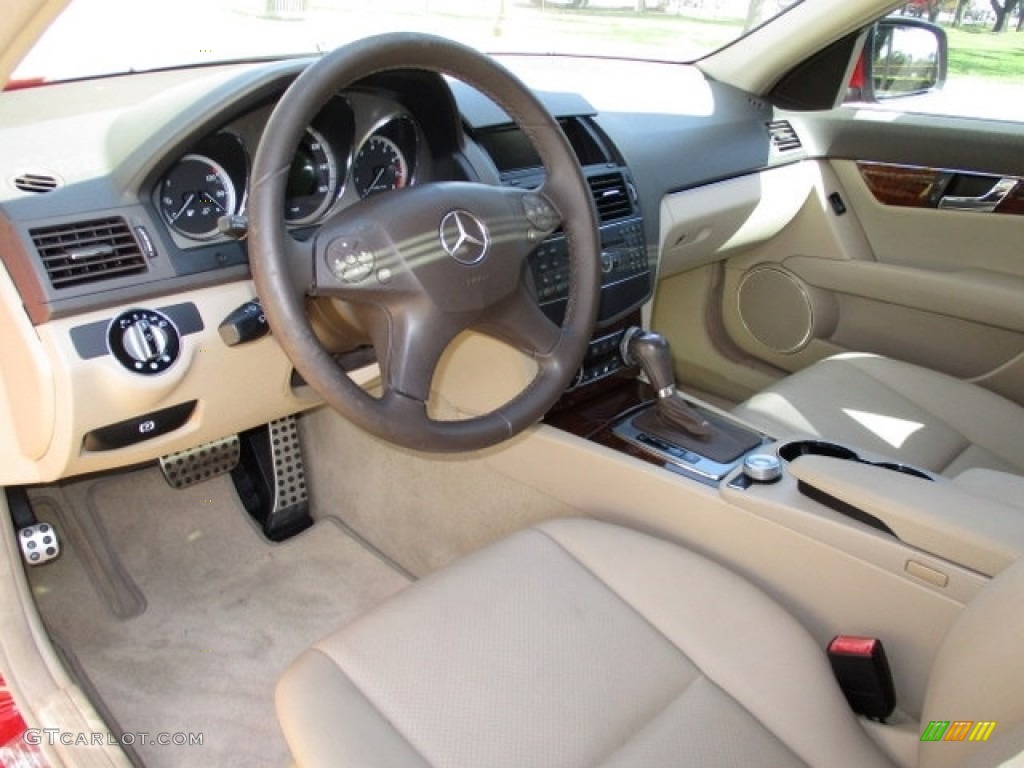 2009 C 300 Luxury - Mars Red / Almond/Mocha photo #10