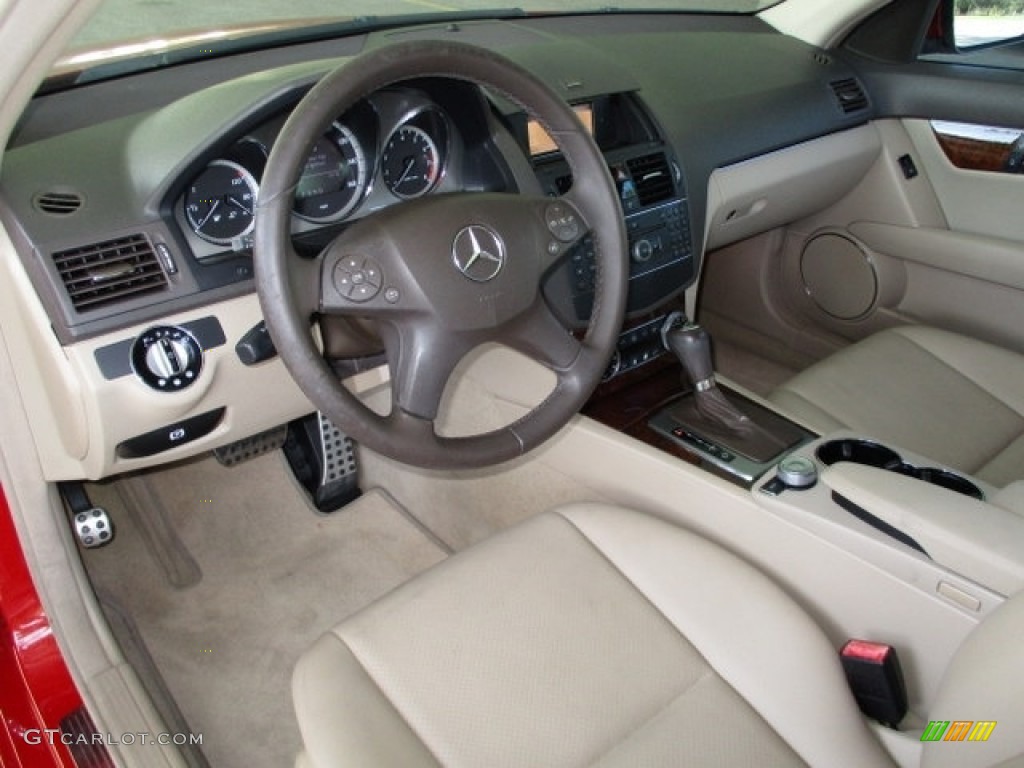 2009 C 300 Luxury - Mars Red / Almond/Mocha photo #31