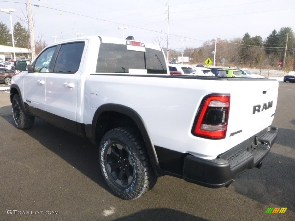 2019 1500 Rebel Crew Cab 4x4 - Bright White / Black/Red photo #3