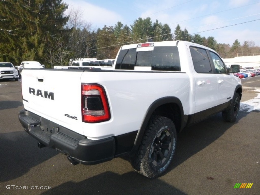 2019 1500 Rebel Crew Cab 4x4 - Bright White / Black/Red photo #5