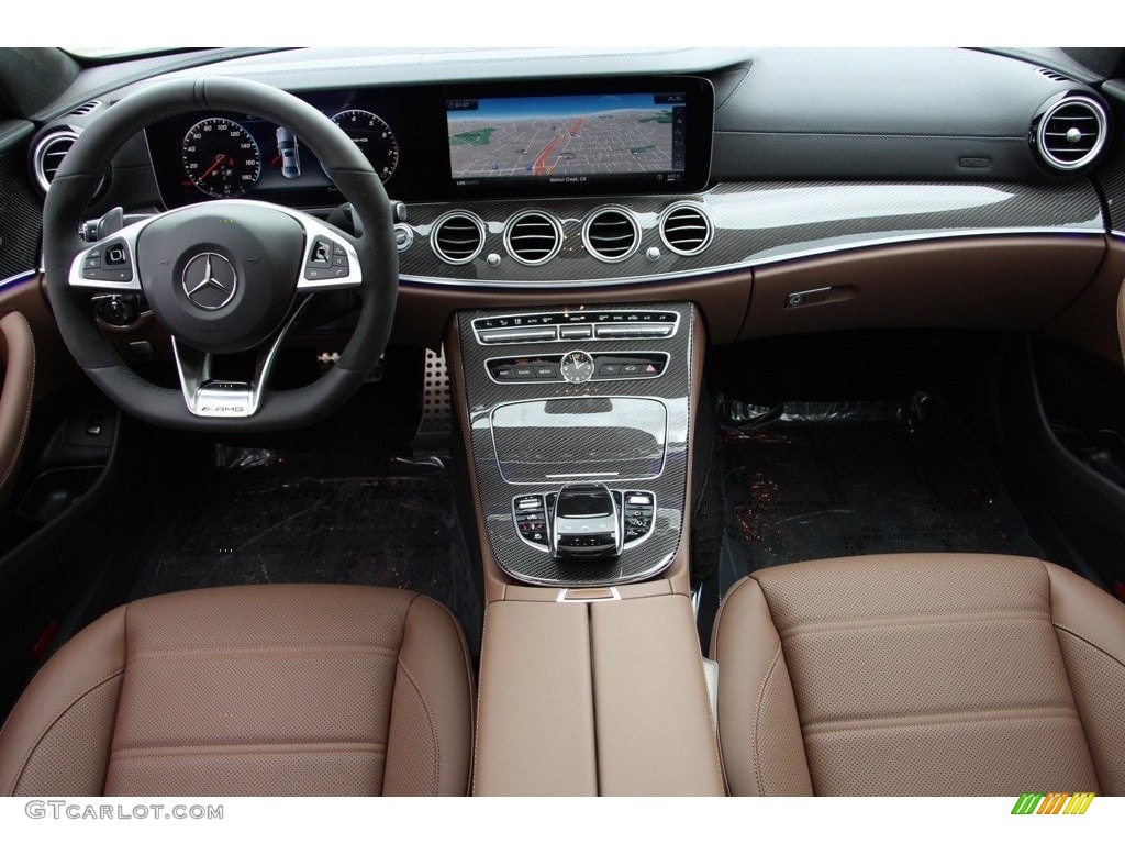 2018 Mercedes-Benz E 43 AMG 4Matic Sedan Nut Brown/Black Dashboard Photo #130664102