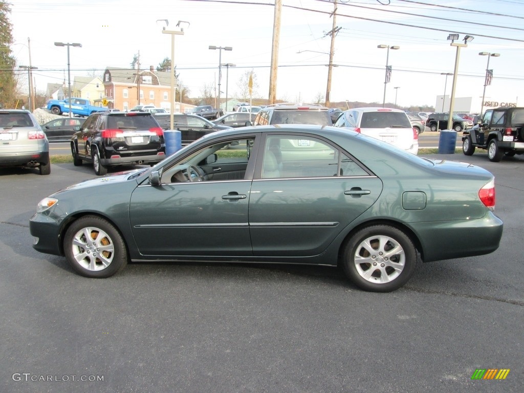 2006 Camry XLE V6 - Aspen Green Pearl / Stone Gray photo #9