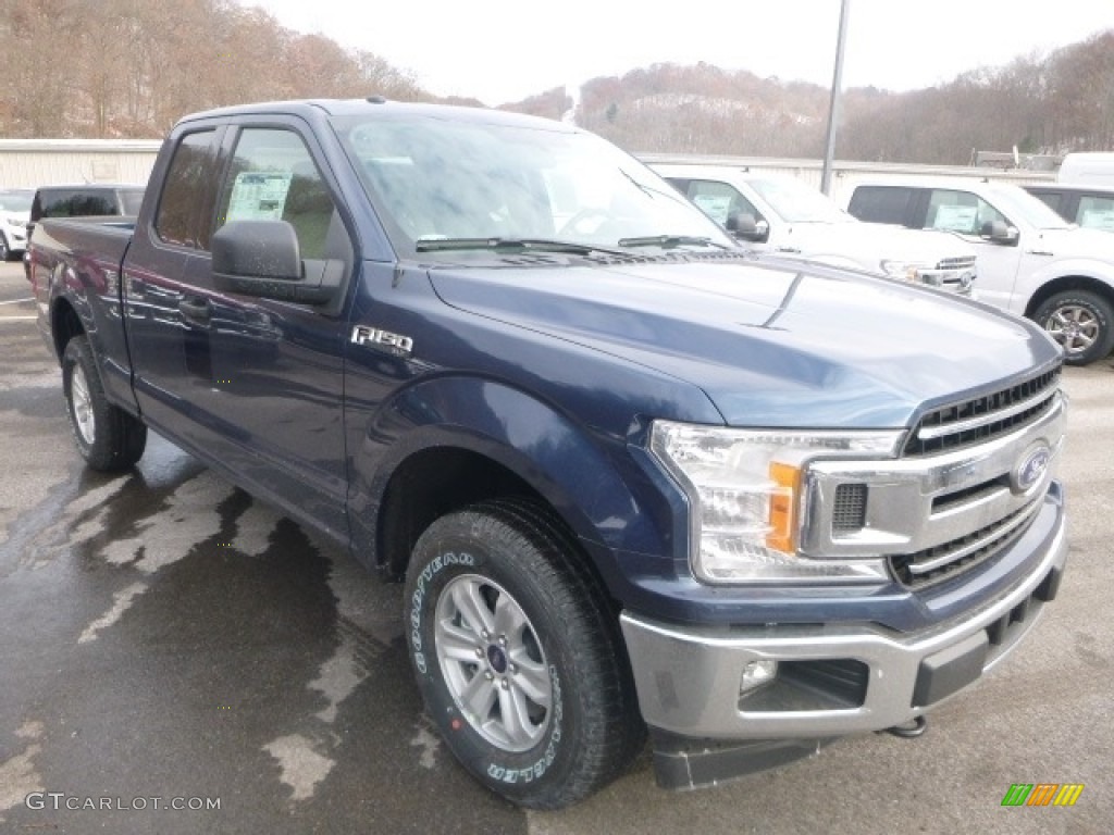 2018 F150 XLT SuperCab 4x4 - Blue Jeans / Earth Gray photo #3