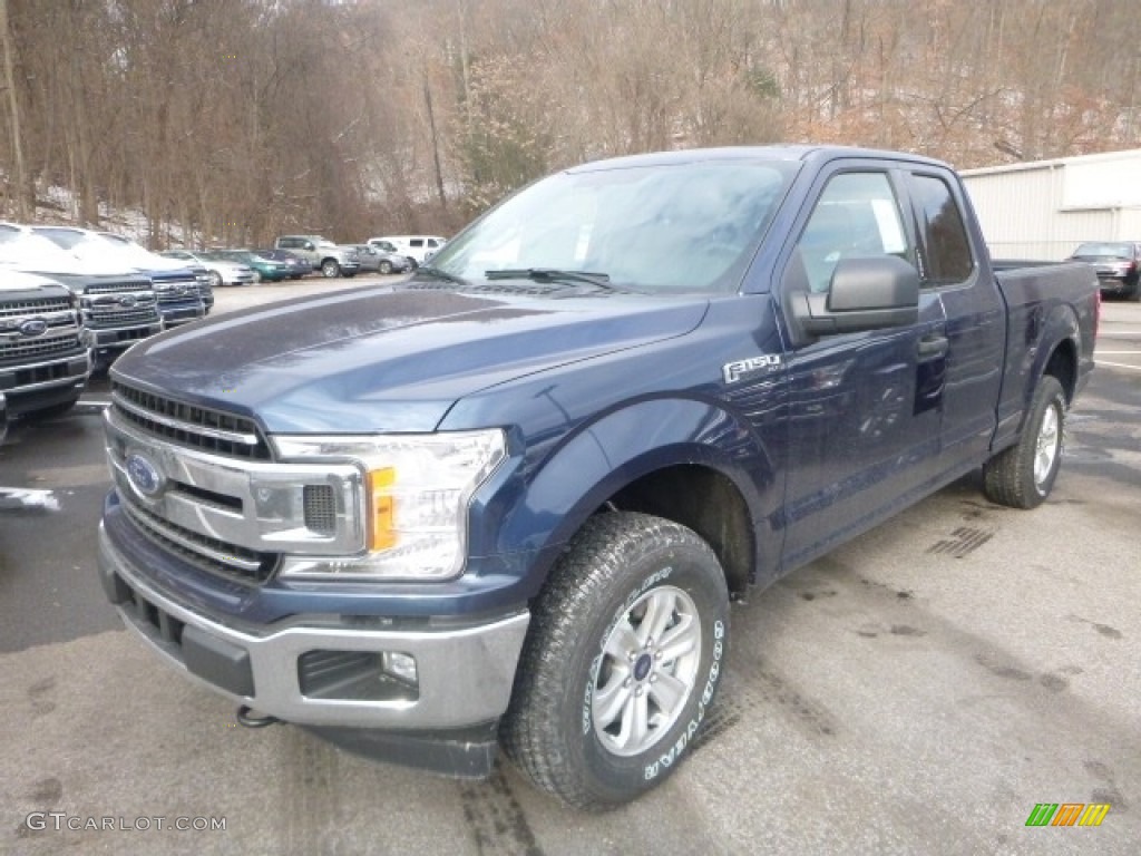 2018 F150 XLT SuperCab 4x4 - Blue Jeans / Earth Gray photo #5