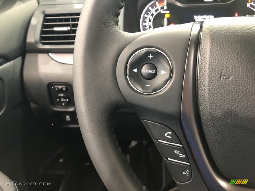 2019 Honda Ridgeline RTL AWD Black Steering Wheel Photo #130673747