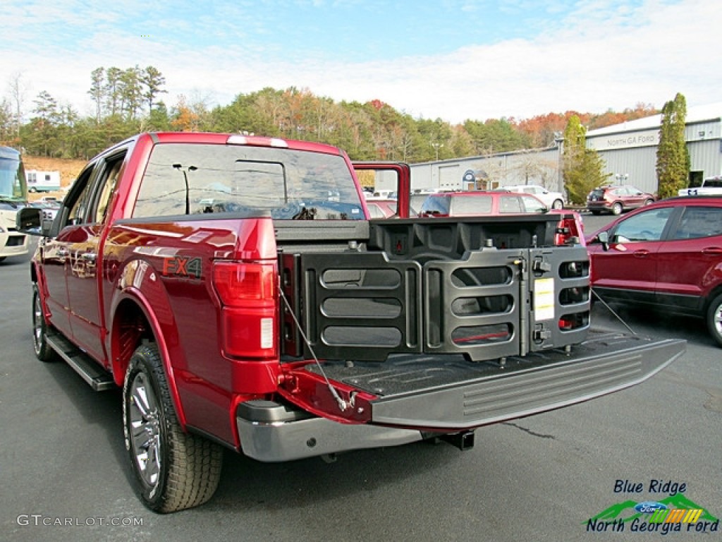 2018 F150 Lariat SuperCrew 4x4 - Ruby Red / Light Camel photo #13