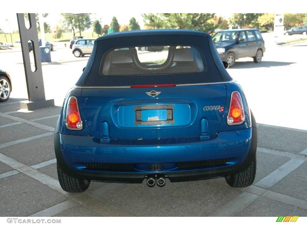 2006 Cooper S Convertible - Hyper Blue Metallic / Dark Blue Leather photo #6