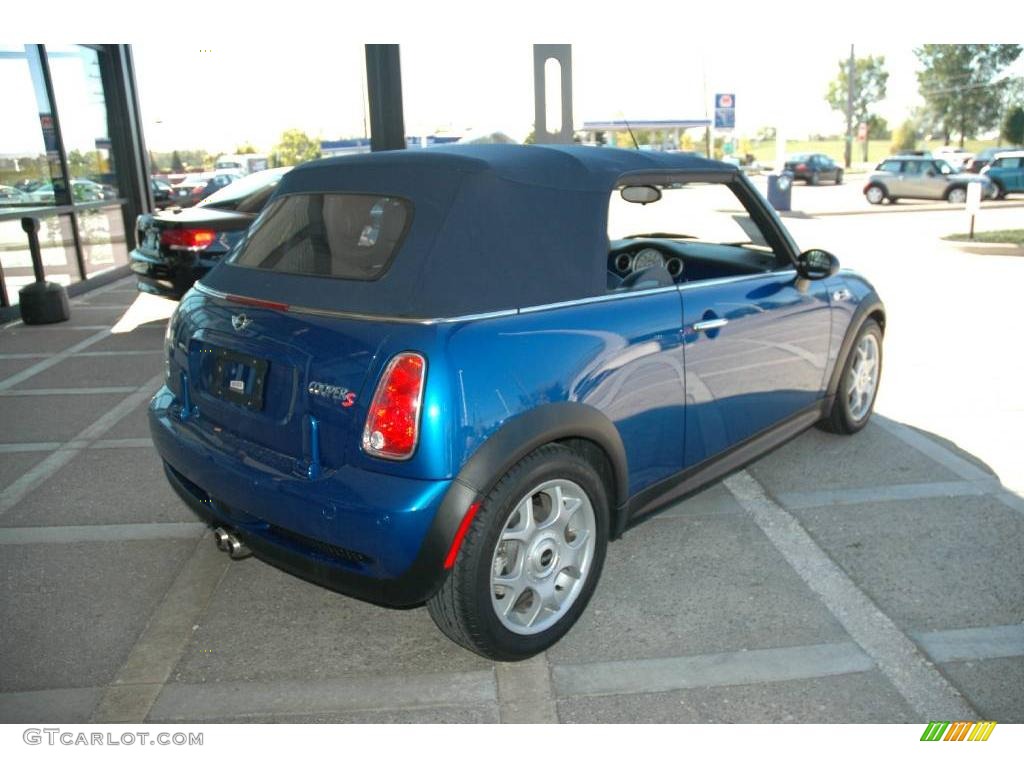 2006 Cooper S Convertible - Hyper Blue Metallic / Dark Blue Leather photo #7