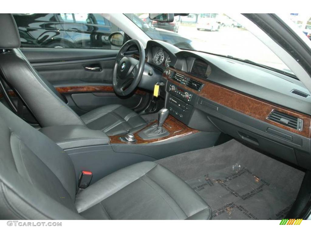 2007 3 Series 328xi Coupe - Space Gray Metallic / Black Dakota Leather photo #15