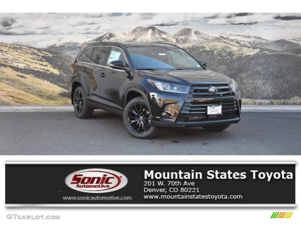 2019 Highlander SE AWD - Midnight Black Metallic / Black photo #1