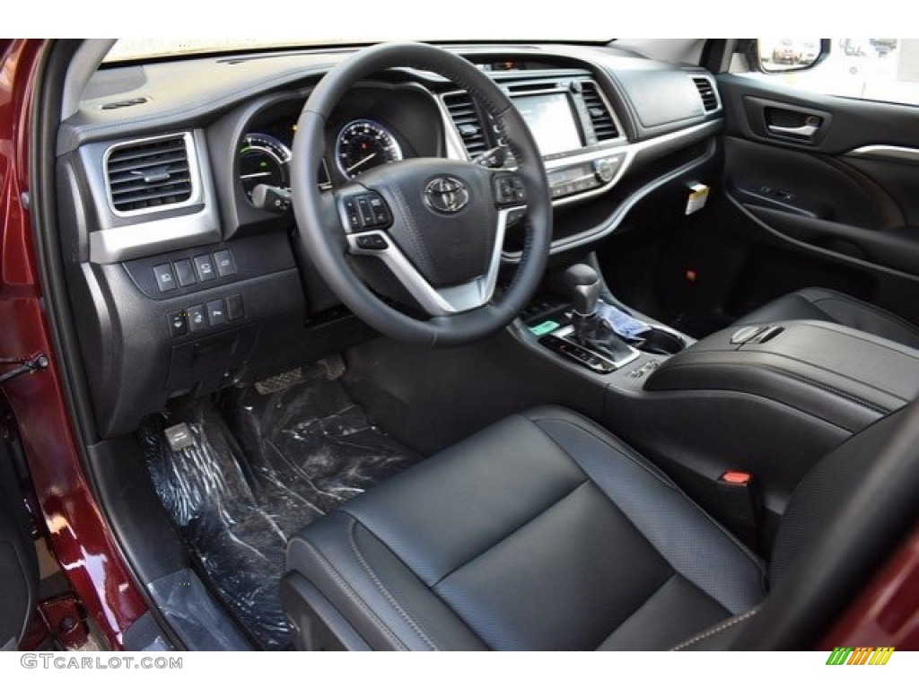 Black Interior 2019 Toyota Highlander Hybrid Limited AWD Photo #130675877