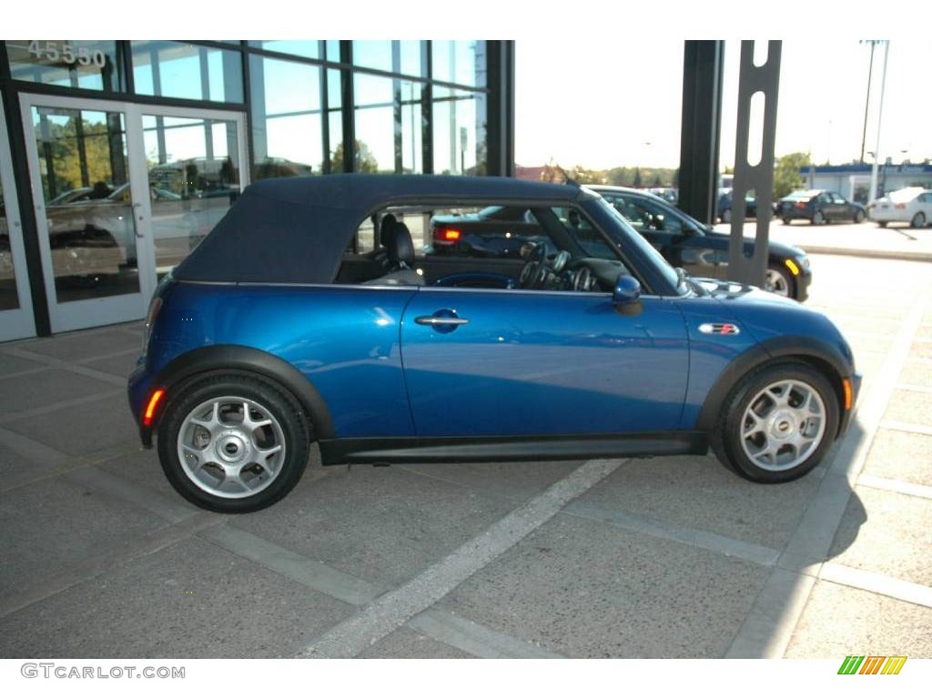 2006 Cooper S Convertible - Hyper Blue Metallic / Dark Blue Leather photo #8