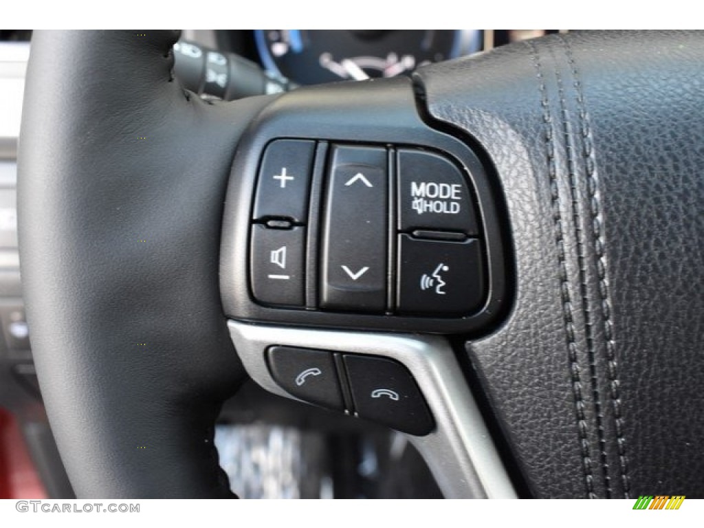 2019 Toyota Highlander Hybrid Limited AWD Black Steering Wheel Photo #130676339