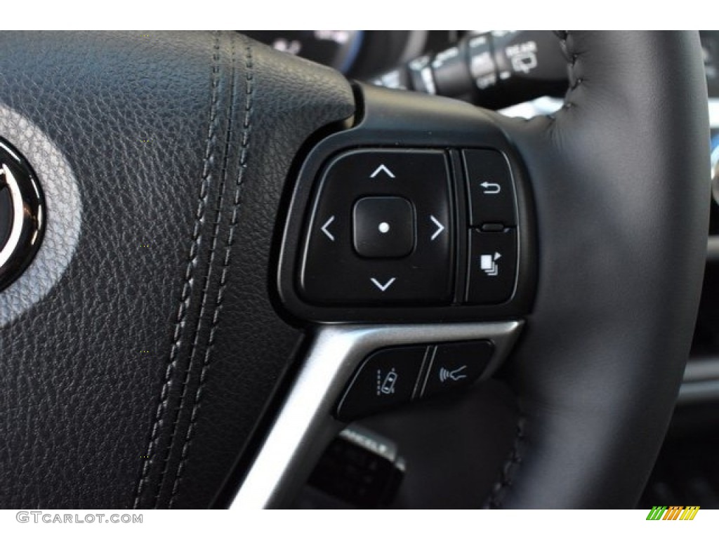 2019 Toyota Highlander Hybrid Limited AWD Black Steering Wheel Photo #130676357