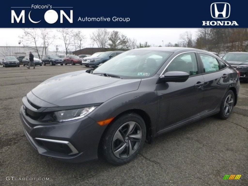 2019 Civic LX Sedan - Modern Steel Metallic / Gray photo #1