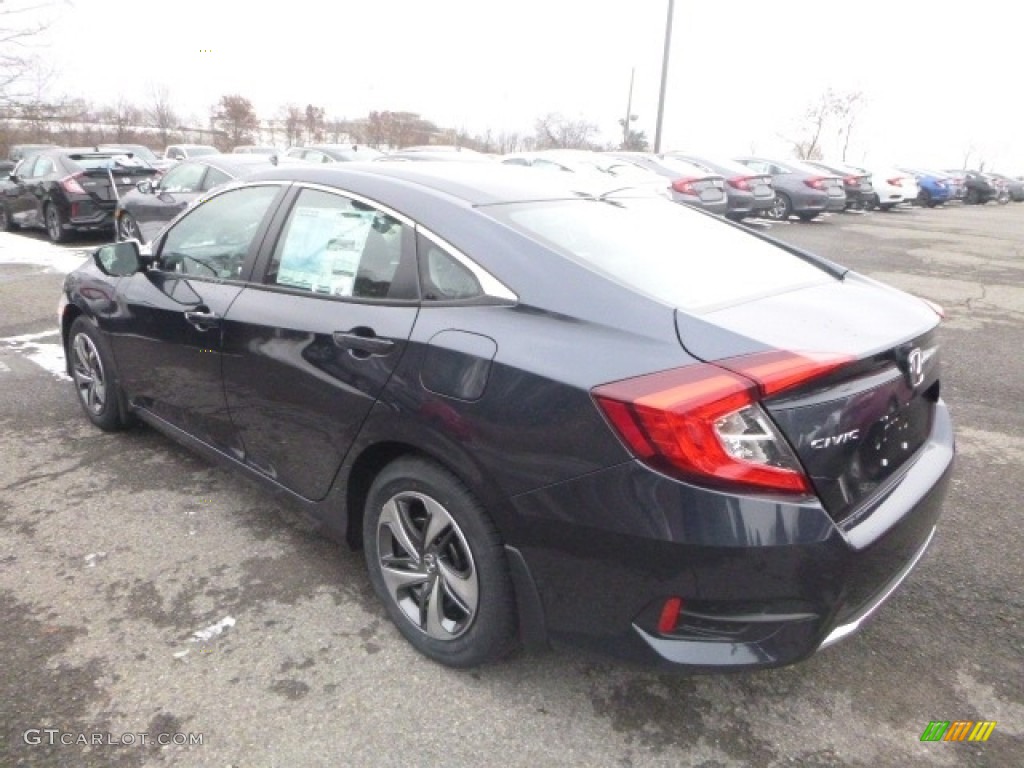 2019 Civic LX Sedan - Cosmic Blue Metallic / Gray photo #3