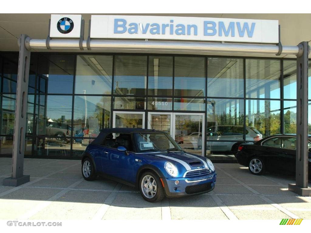 2006 Cooper S Convertible - Hyper Blue Metallic / Dark Blue Leather photo #12